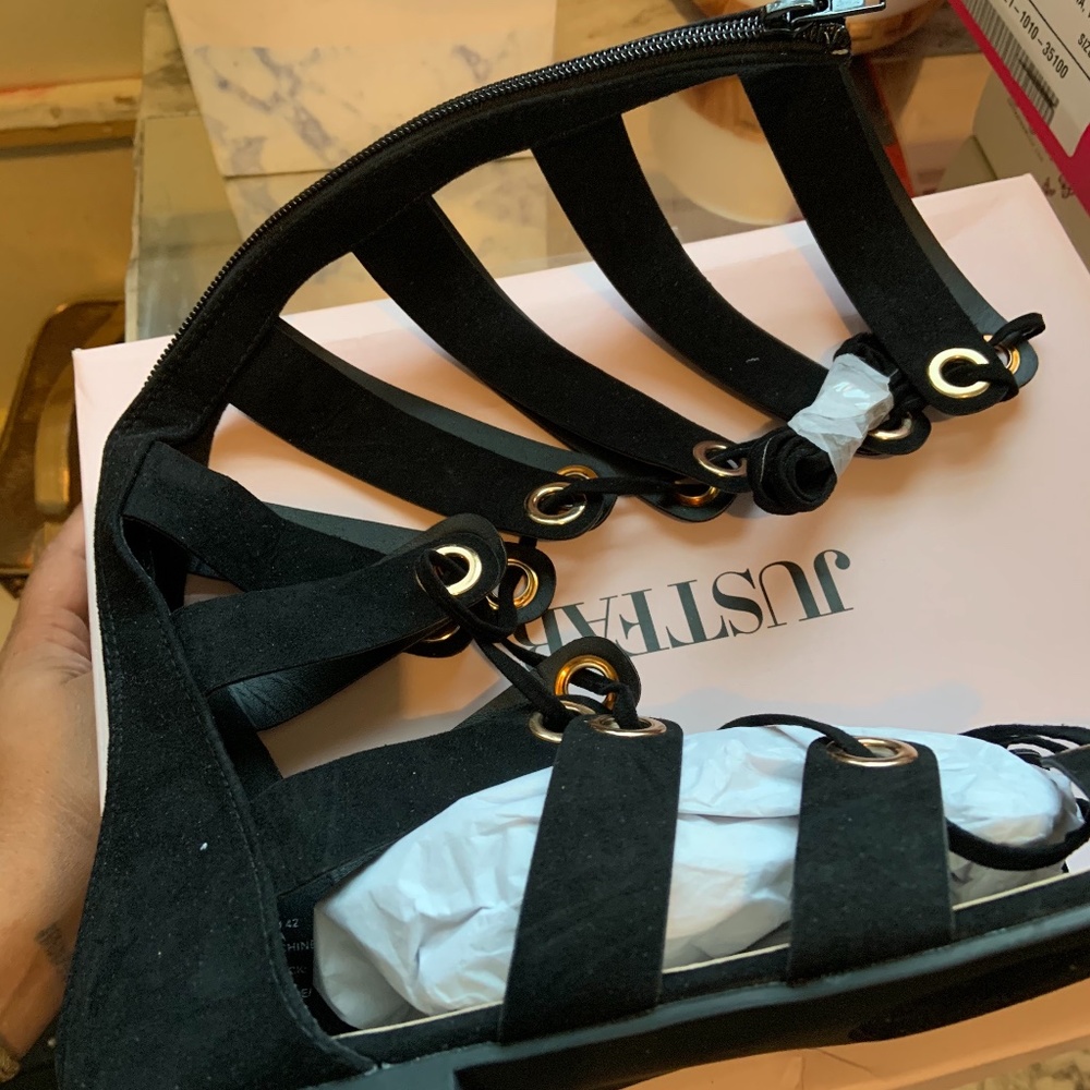 JUSTFAB black sandals BNIB